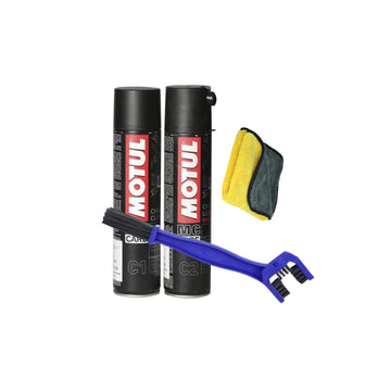 Motul Bike Chain Cleaning Kit (400ml) C1, C2, Brush & Cloth