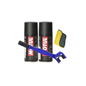 Motul Bike Chain Cleaning Kit (150ml) C1, C2, Brush & Cloth