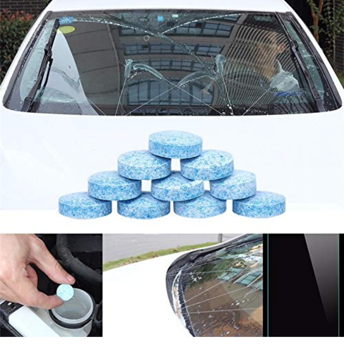 Car Wiper Detergent Tablets Washer Auto Windshield Cleaner Glass Wash Cleaning Tablets