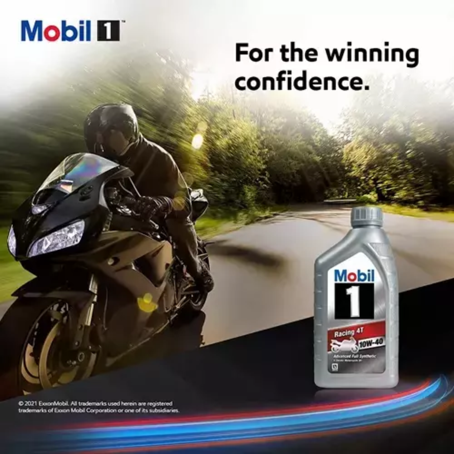 Mobil 1 Racing 4T 10W-40 Motorcycle Oil 1 Litre