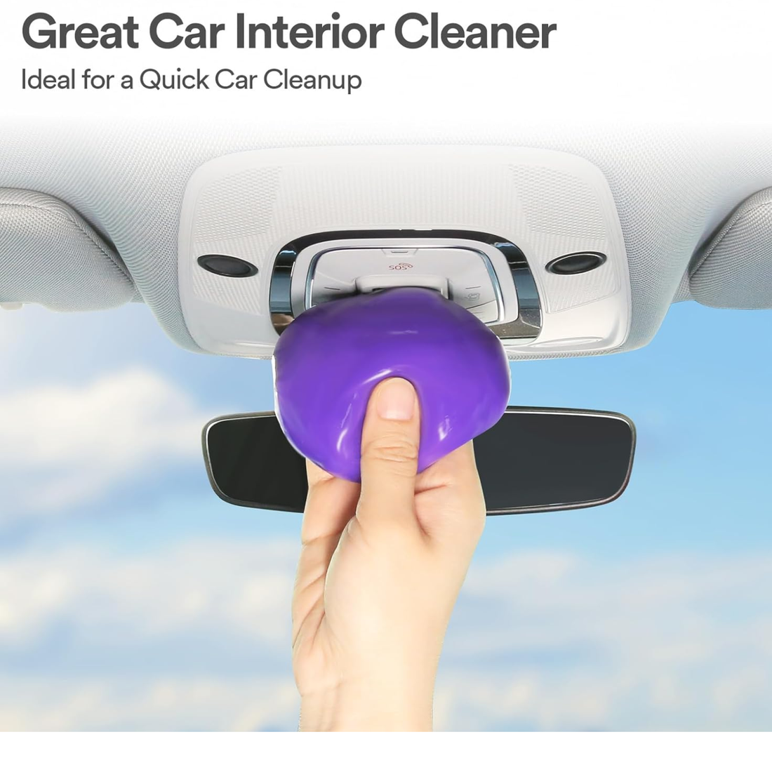 Car Cleaning Gel, Car Cleaning Slime , Purple(Pouch), (Pack of 2)