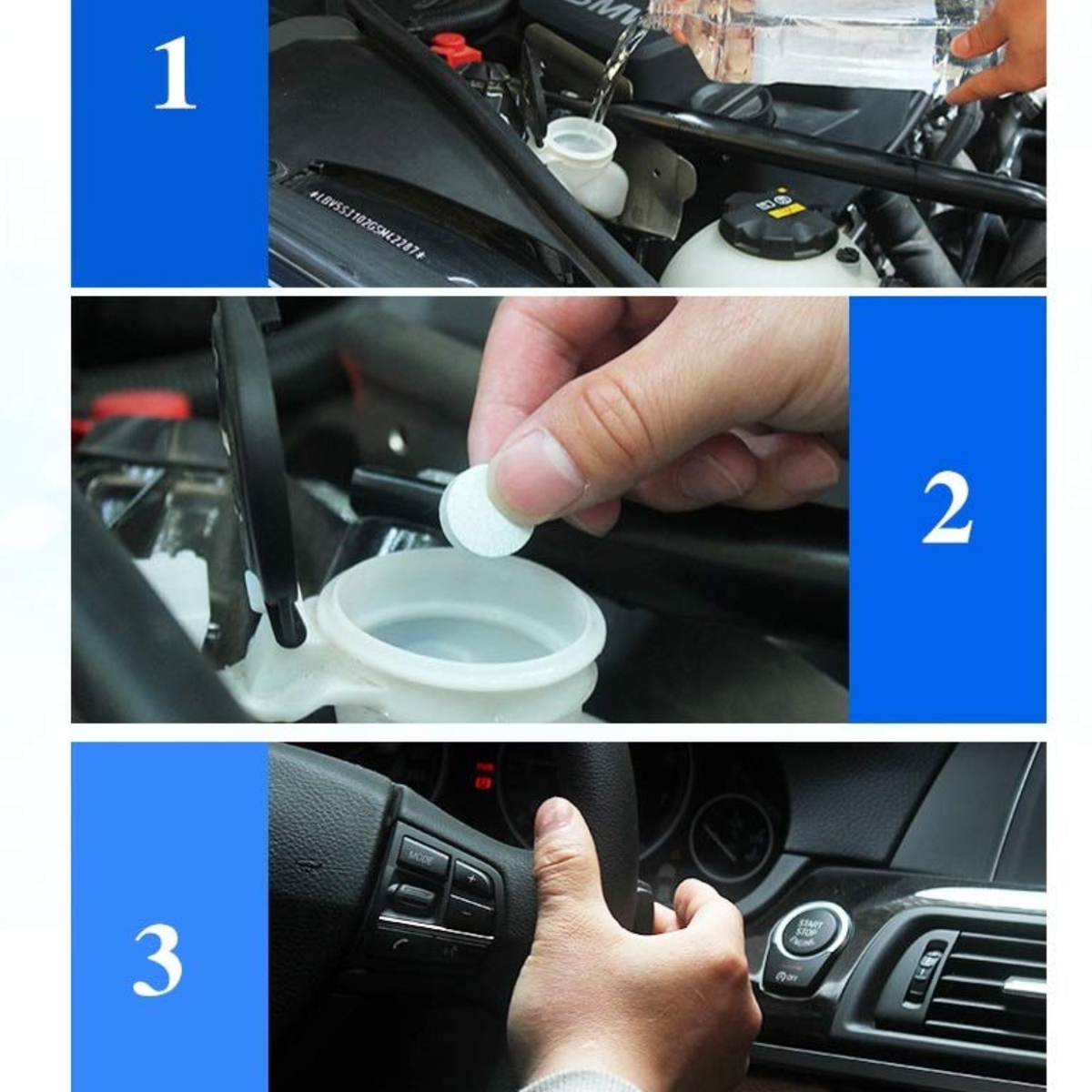 Car Wiper Detergent Tablets Washer Auto Windshield Cleaner Glass Wash Cleaning Tablets