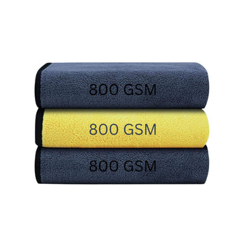 Microfiber Towel for Car Cleaning and Detailing 800 GSM 40cm x 40cm (Pack of 3)